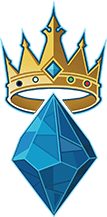 The Ascendant Icon. A blue gem topped with a golden crown.