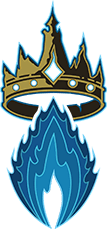 The Ascendant Icon. A blue gem topped with a golden crown.